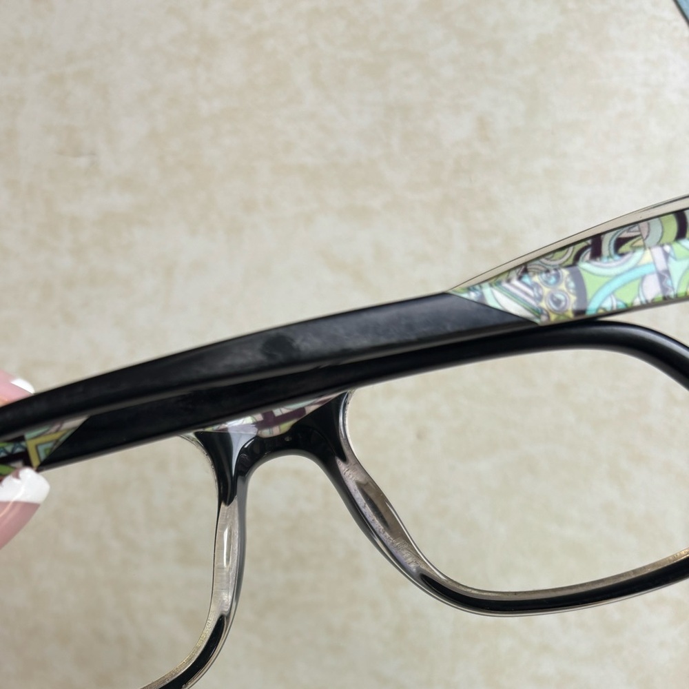 Emilio Pucci Black and Patterned Women's Glasses - Picture 16 of 16